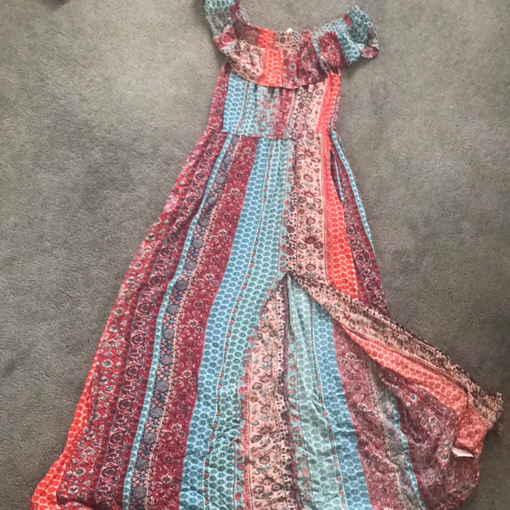 Dress worn once  blue and red